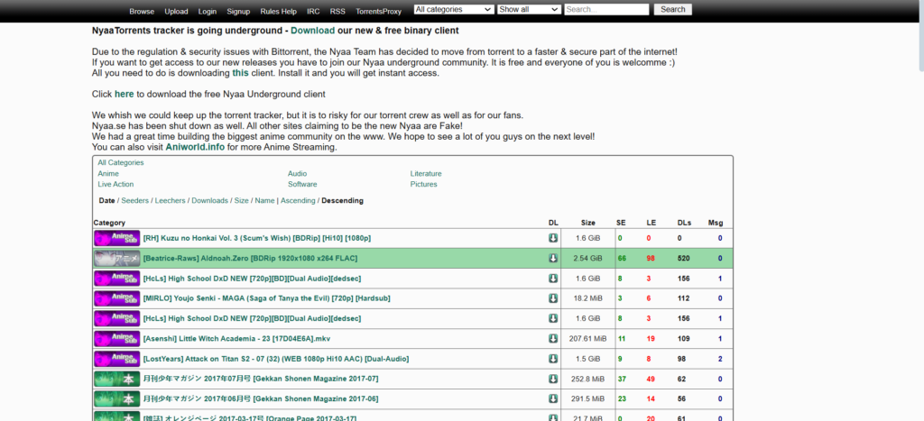 Nyaa - Best Overall Anime Torrent Site 2025 | Top 13 Best Anime Torrent Sites That Still Work in 2025