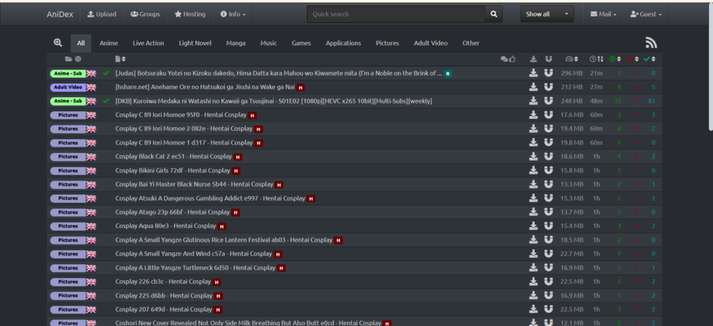 AniDex – Perfect for Anime + Related Media | Top 13 Best Anime Torrent Sites That Still Work in 2025