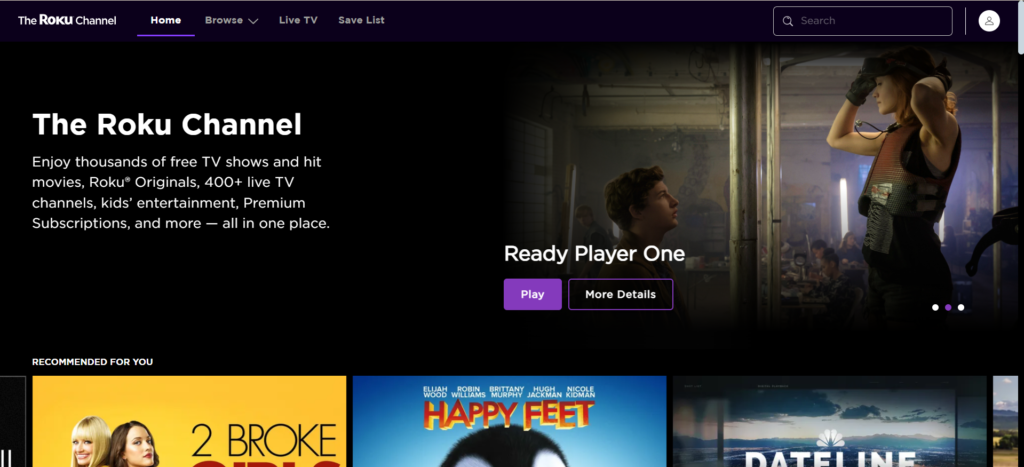 The Roku Channel – Free Streaming with Content Across Devices | Top 15 Best Streaming Websites Free to Watch Movies in 2025