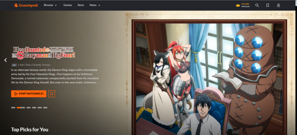 Crunchyroll – The Best Free Streaming Website for Anime Lovers | Top 15 Best Streaming Websites Free to Watch Movies in 2025