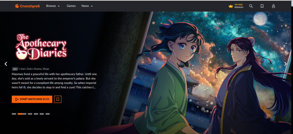 Crunchyroll – Best for Anime Lovers | Top 13 Best Watch Cartoon Online Free Websites in 2025