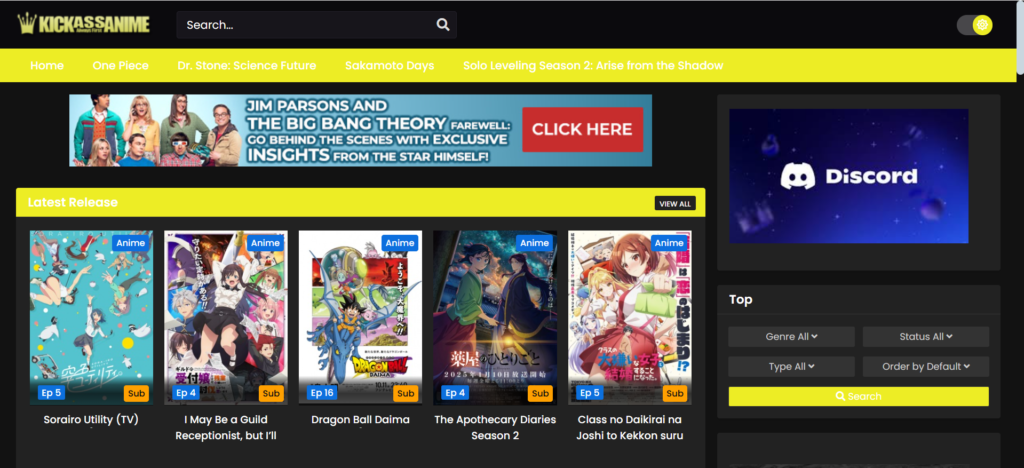 KickAssAnime | 13 Best Zoro.to Alternatives in 2025 | VPNSociety
