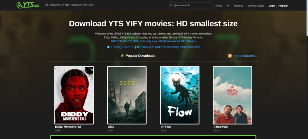 Yify | Best Spacemov Alternatives