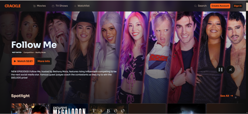 Crackle | 1MoviesHD Alternatives: 29 Best Free Streaming Sites in 2025 | VPNSociety