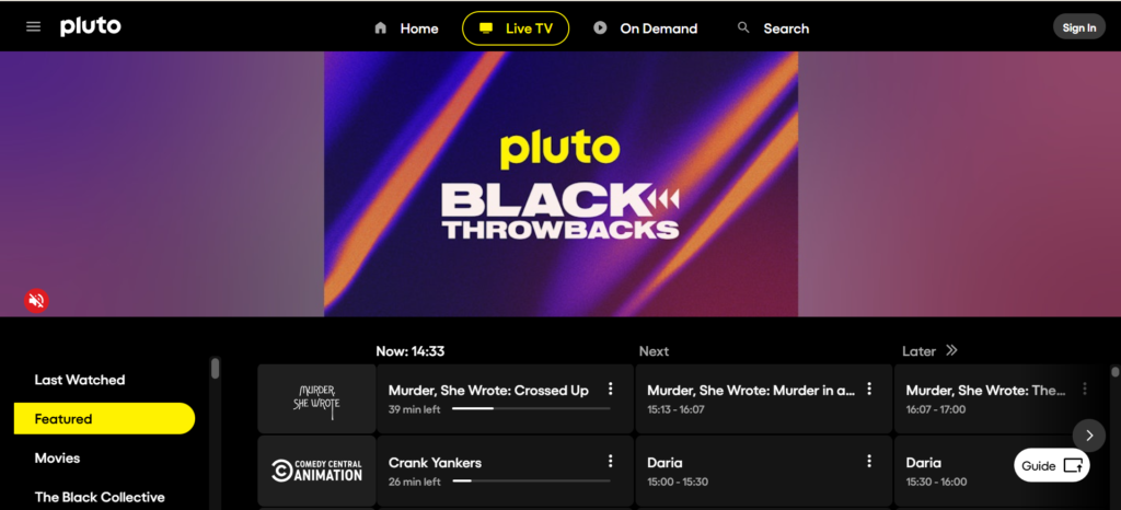 Pluto TV | 1MoviesHD Alternatives: 29 Best Free Streaming Sites in 2025 | VPNSociety