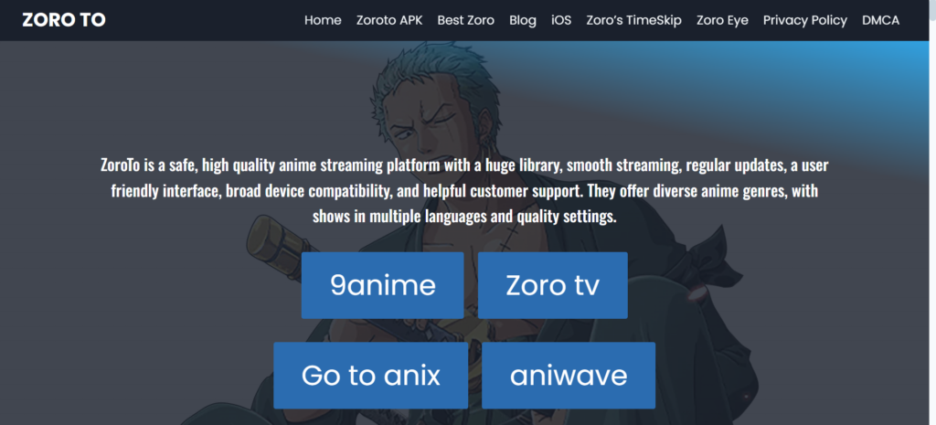 Zoro.to: Ad-free 9Anime alternative with a massive HD library | 17 Best 9Anime Alternatives to Stream Anime Free in 2025