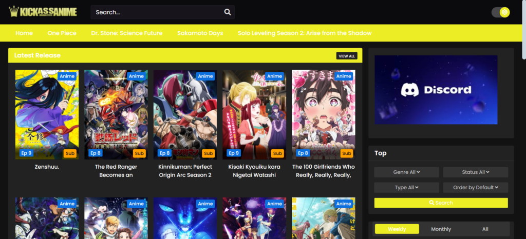 KickAssAnime: A small but well-designed alternative to KissAnime | 13 Best KissAnime Alternatives That Still Work in 2025