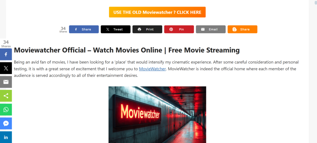 MovieWatcher: A Great Streaming Platform with a Seamless Interface