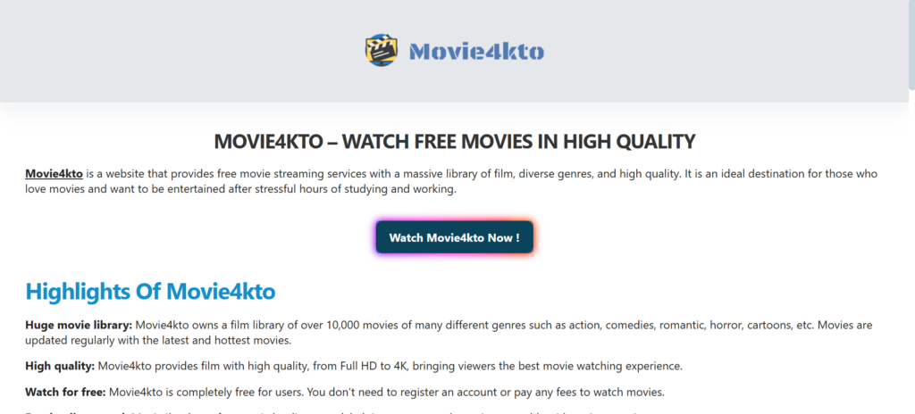 Movie4K: A Feature-Rich Streaming Hub with Endless Choices