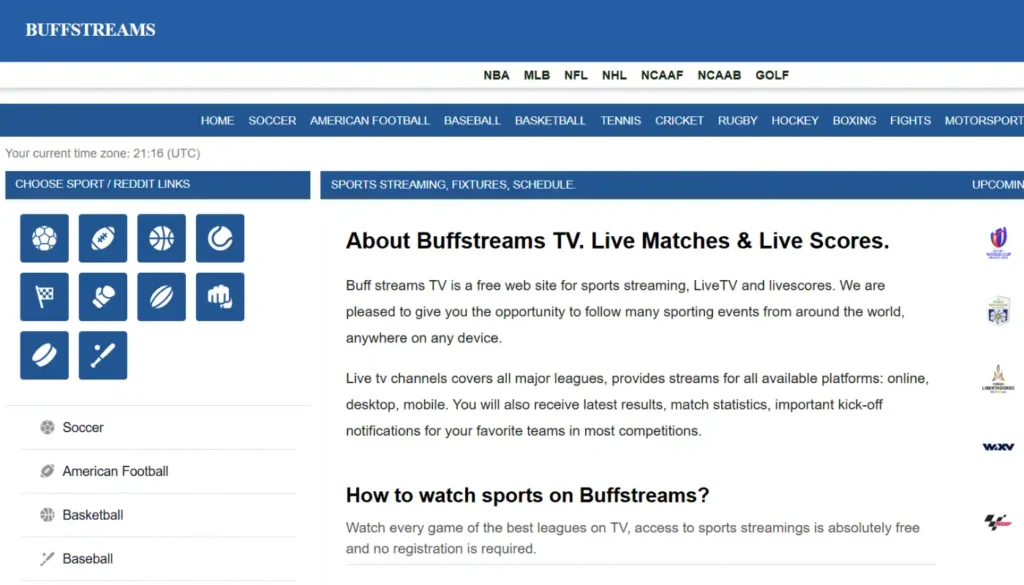 BuffStreams | The 17 Best Stream2Watch Alternatives in 2025 (Free & Safe)