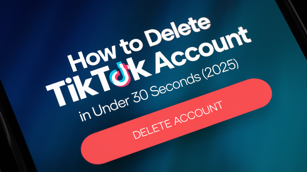 How to Delete TikTok Account in Under 30 Seconds (2025)