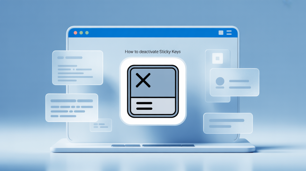 how to deactivate sticky keys