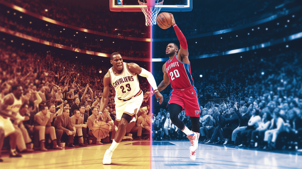 cleveland cavaliers vs detroit pistons timeline