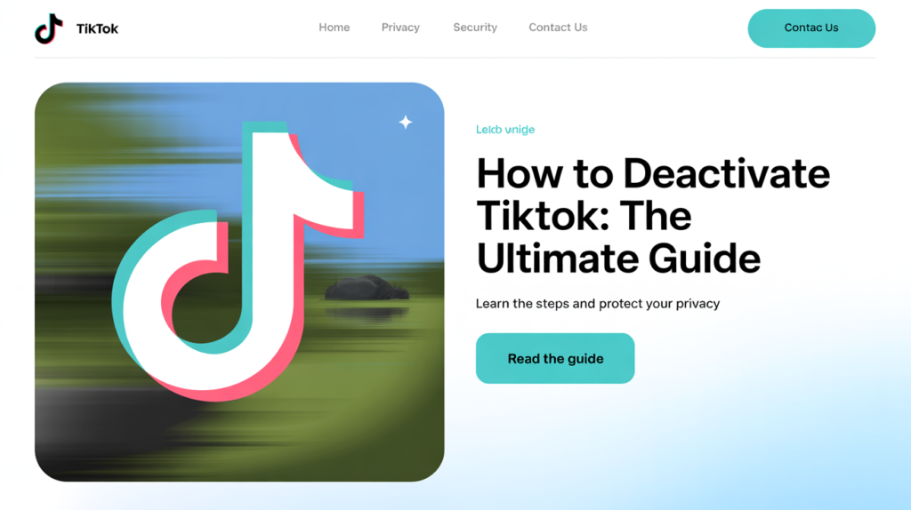 how to deactivate tiktok